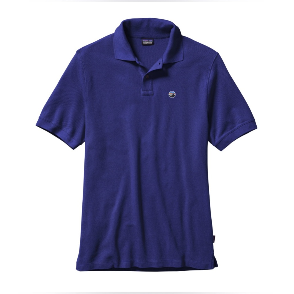 Patagonia Men’s Dark Blue Size L Organic Cotton Short Sleeve Polo T-Shirt
